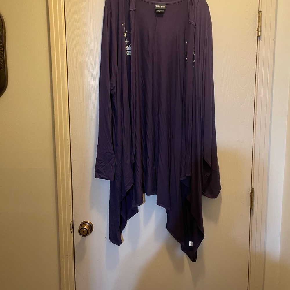 Disney Torrid Haunted Mansion Hooded Purple Draped Cardigan Size 5